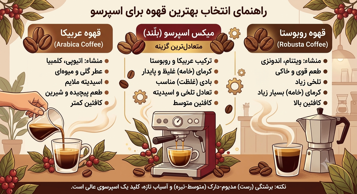 بهترین قهوه برای موکاپات چیست؟ راهنمای کامل خرید و انتخاب قهوه مناسب موکاپات