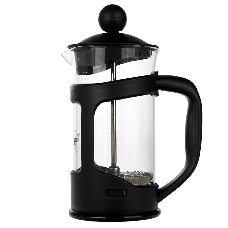 فرنچ پرس شیشه‌ای با پایه پلاستیکی و توری فلزی مدل 0319P350